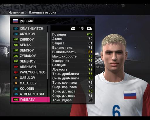 Pro Evolution Soccer 2010 - Сборная России в PES 2010.